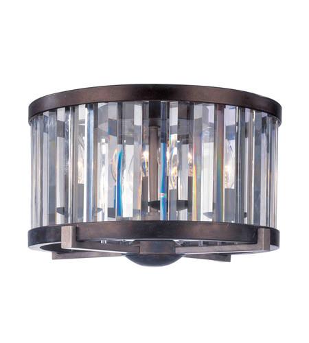Foster 16 Inch Flush Mount With Cut Crystal Shade Ceiling Kalco Bronze 