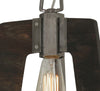 Lofty 1-Lt Mini Pendant - Steel/Zebrawood Ceiling Varaluz 