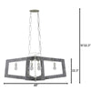 Lofty 8-Lt Linear Pendant - Silverado/Grey Wood Ceiling Varaluz 