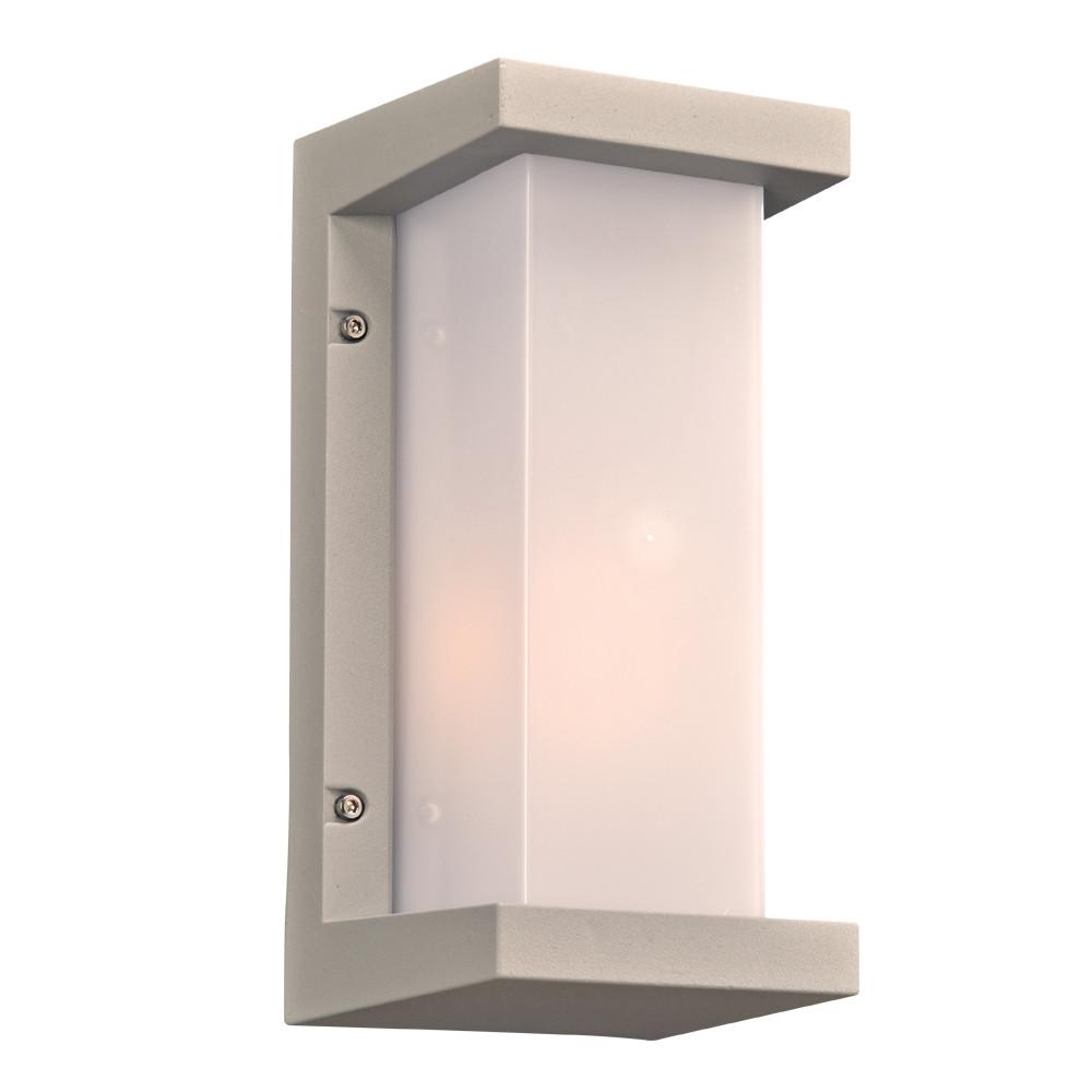 Boston Collection 12"h Outdoor Wall Light - Silver Outdoor PLC Lighting 