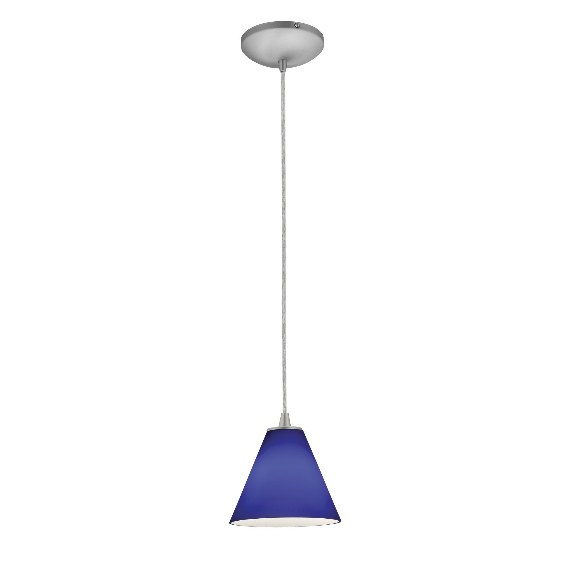 Martini 1-Light Pendant - Brushed Steel Ceiling Access Lighting 
