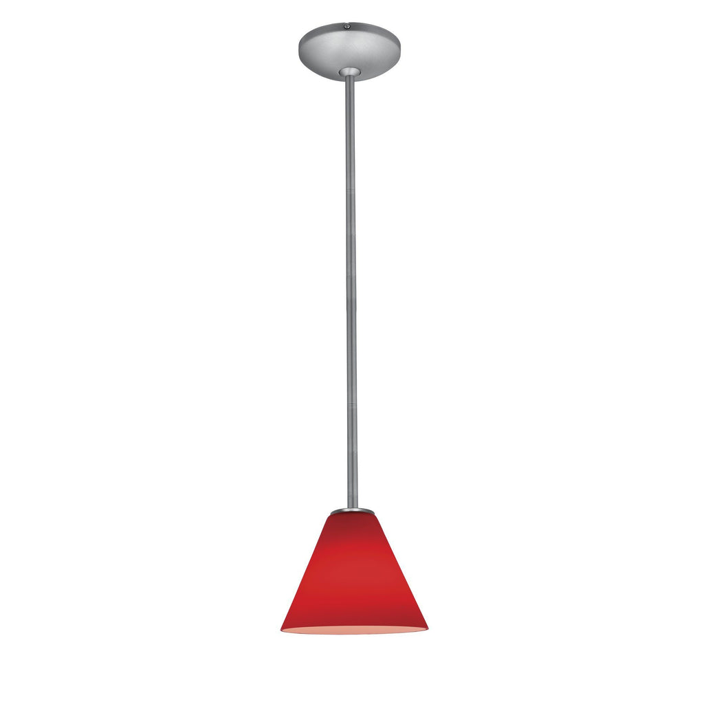 Martini 1-Light Pendant - Brushed Steel Ceiling Access Lighting 