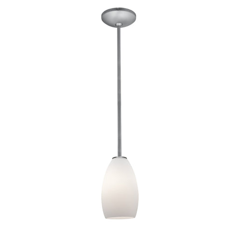 Champagne 1-Light Pendant - Brushed Steel Ceiling Access Lighting 