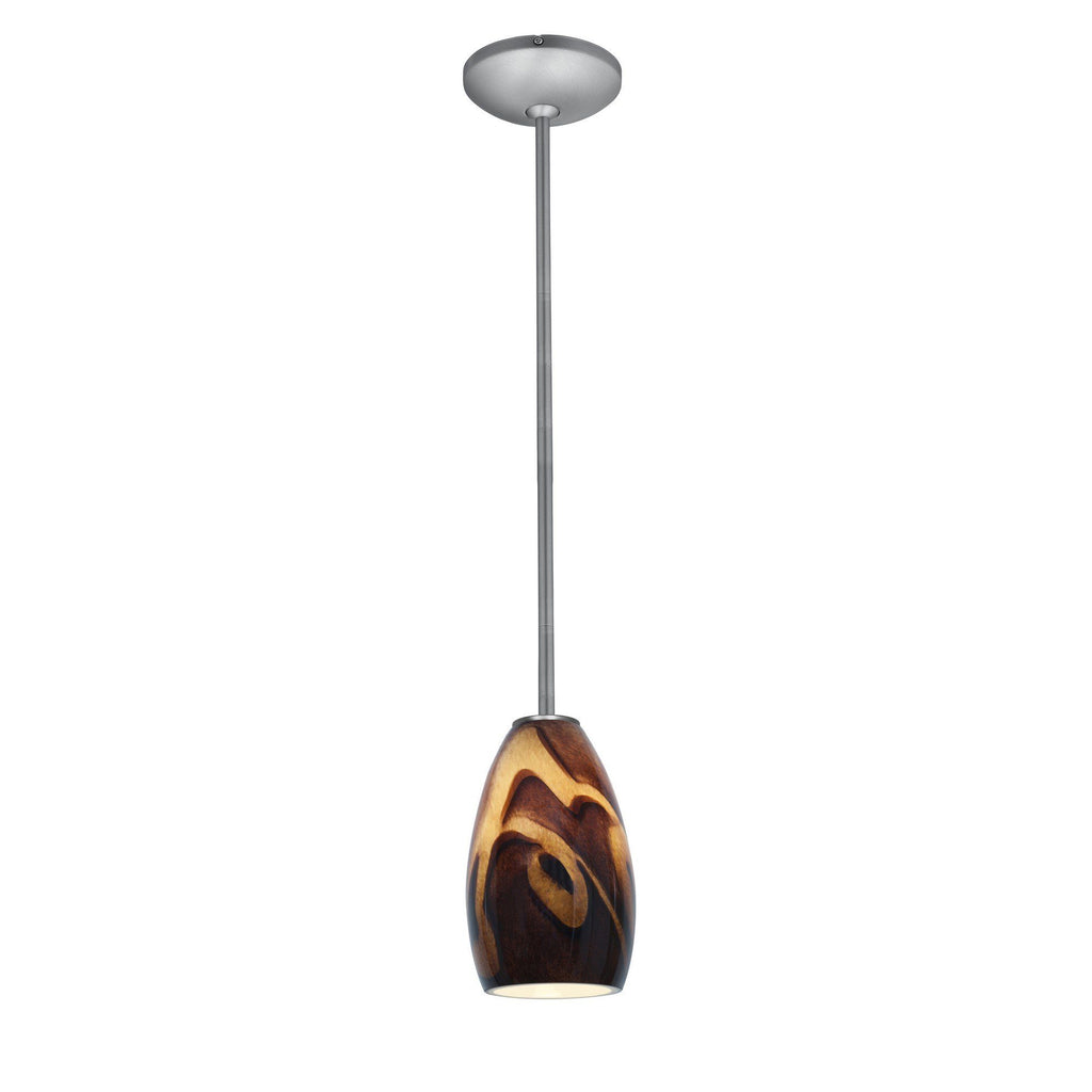 Champagne 1-Light Pendant - Brushed Steel Ceiling Access Lighting 