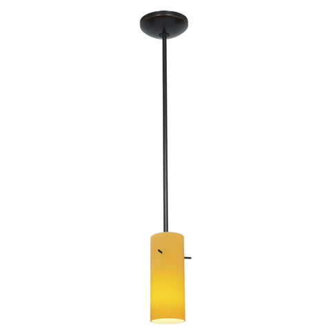 Cylinder 1-Light Pendant - Oil Rubbed Bronze Ceiling Access Lighting 