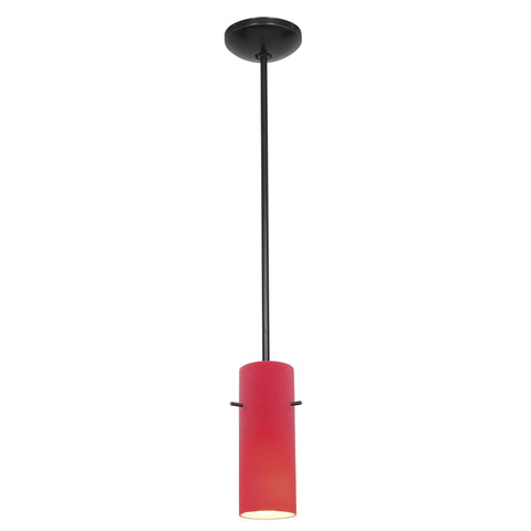 Cylinder 1-Light Pendant - Oil Rubbed Bronze Ceiling Access Lighting 