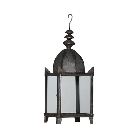 Hanging Candle Lantern In Antiqued Metal Accessories GuildMaster 
