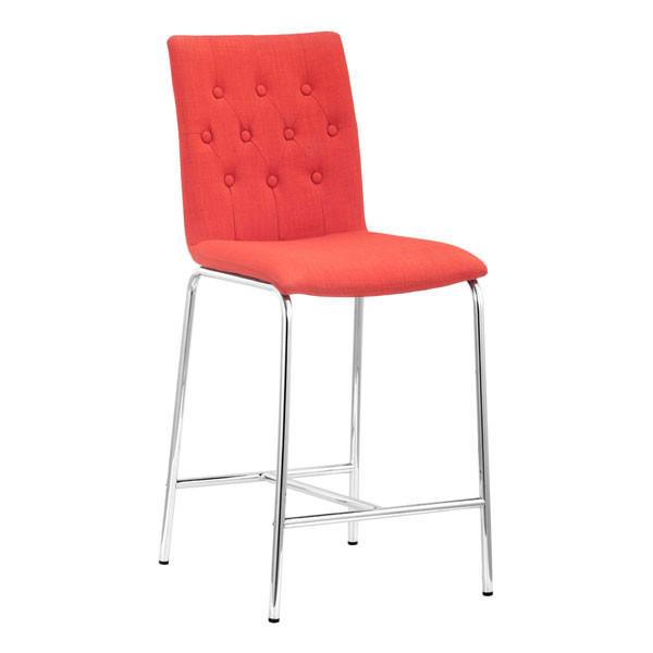 Uppsala Counter Chair Tangerine (Set of 2) Furniture Zuo 