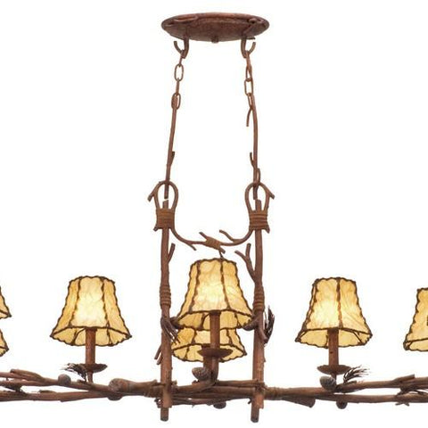 Ponderosa 8 Light Rectangular Chandelier Ceiling Kalco 