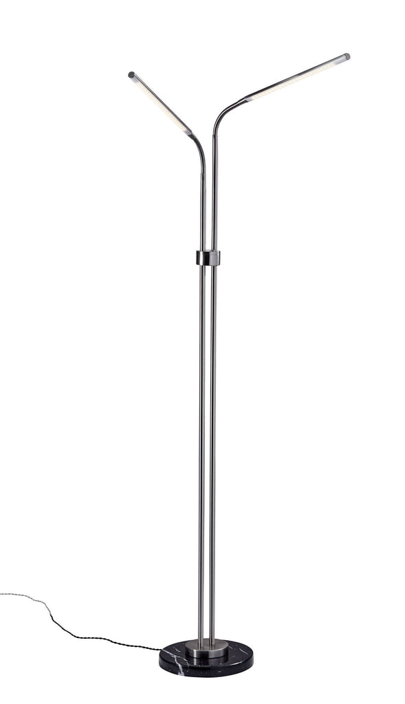 Hydra LED Brushed Steel Floor Lamp Lamps Adesso 