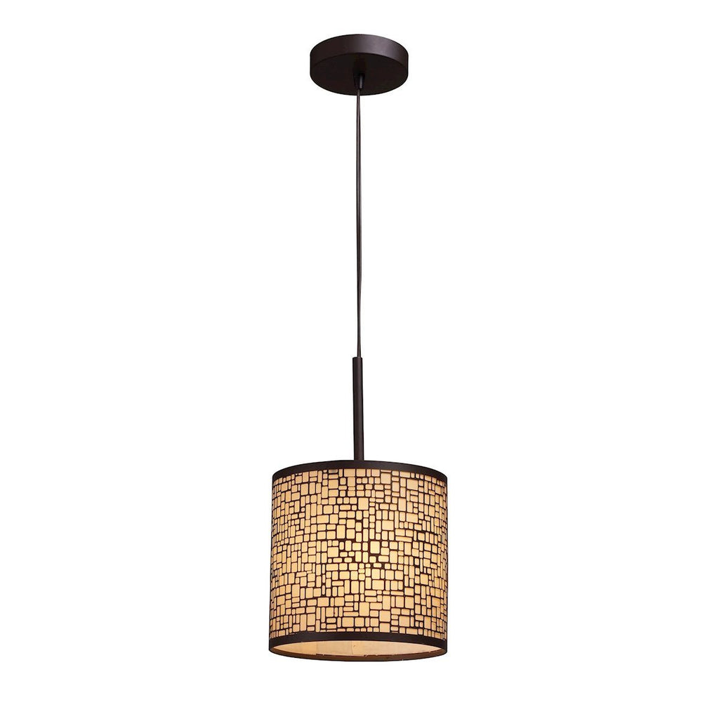 Medina Pendant In Aged Bronze With Amber Diffuser Ceiling Elk Lighting 