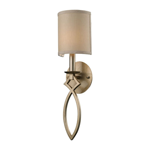 Estonia 1 Light Sconce In Aged Silver With Shade Wall Sconce Elk Lighting 