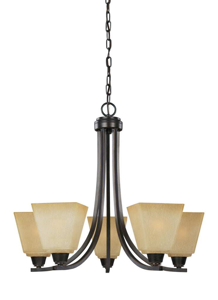 Parkfield Five Light Chandelier - Flemish Bronze Ceiling Sea Gull Lighting 