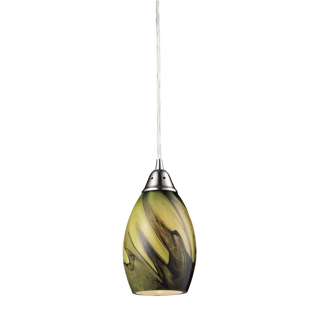 Formations LED Pendant In Satin Nickel And Planetary Glass Ceiling Elk Lighting 