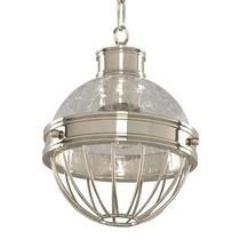 Montauk 6.5 Inch Polished Nickel Mini Pendant Ceiling Kalco 