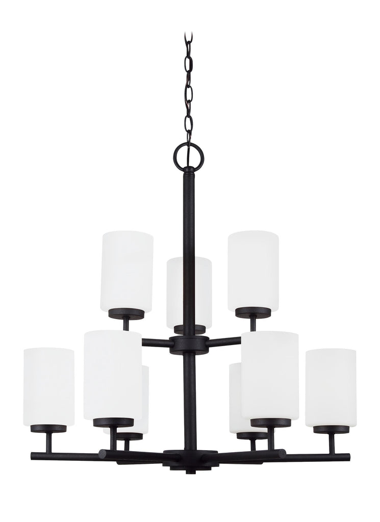 Oslo Nine Light LED Chandelier - Blacksmith Ceiling Sea Gull Lighting 