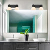 Hines 16"w Bath Vanity in Black with Opal Glass Wall Golden Lighting 