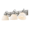 Hines 25"w Pewter Bath Vanity Light with Opal Glass Wall Golden Lighting 