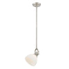Hines 7"w Mini Pendant in Pewter with Opal Glass Ceiling Golden Lighting 