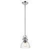 Hines Mini Pendant in Chrome with Seeded Glass Ceiling Golden Lighting 