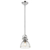 Hines Mini Pendant in Chrome with Seeded Glass Ceiling Golden Lighting 