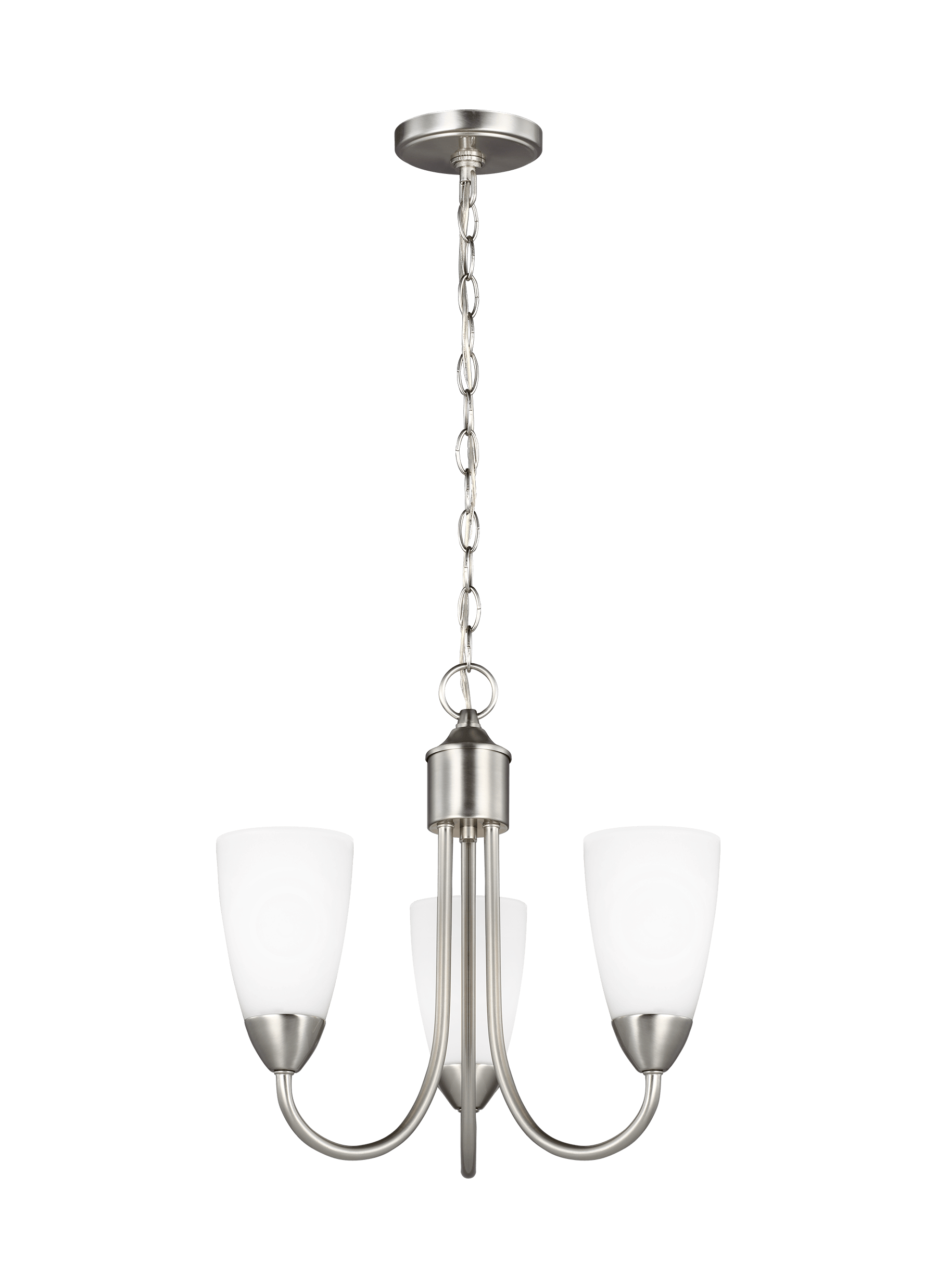 Seville ThreeLight LED Chandelier - Brushed Nickel Ceiling Sea Gull Lighting 