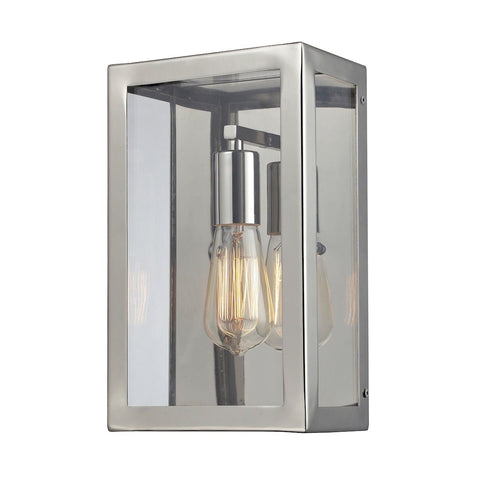 Parameters 1 Light Wall Sconce In Polished Nickel Wall Sconce Elk Lighting 