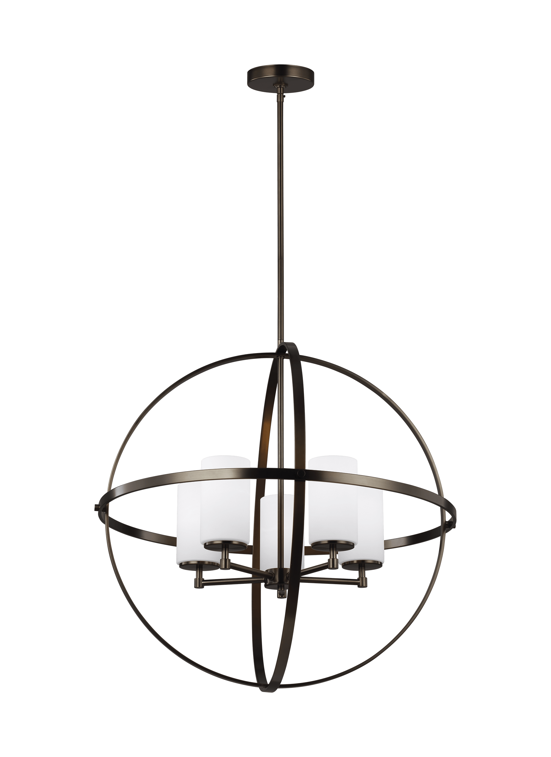 Alturas Five Light LED Chandelier - Brushed Oil Rubbed Bronze Ceiling Sea Gull Lighting 