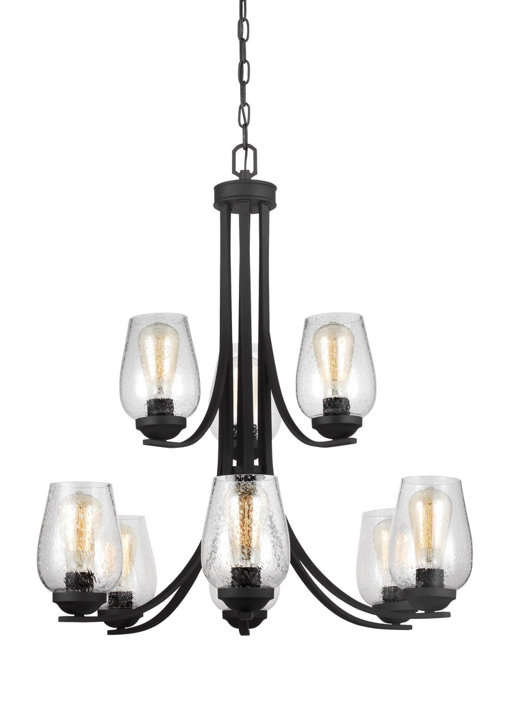 Morill Nine Light Chandelier - Blacksmith Ceiling Sea Gull Lighting 