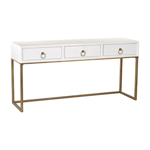 White And Gold Console