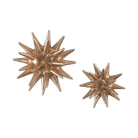 Parsec Gold 4-6 Inch Composite Wall Decor In Copper Wall Art Sterling 