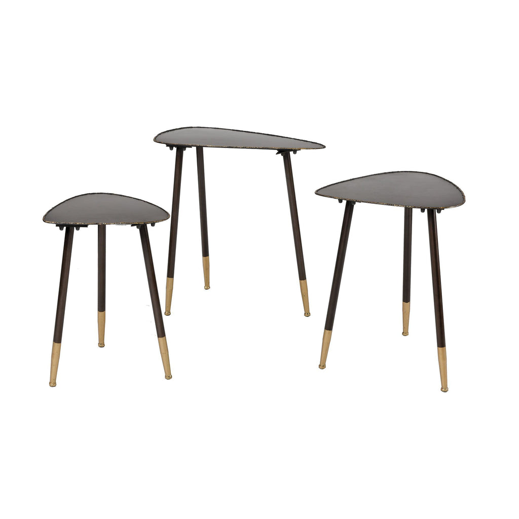 Christian Accent Tables in Oil Rubbed Bronze and Gold (Set of 3) Furniture ELK Home 