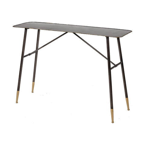 Christian Console Table in Oil Rubbed Bronze and Gold