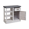 Ballintoy Cabinet in Antique White and Galvanized Steel - Small Furniture ELK Home 