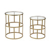 Landro Accent Tables in Gold Leaf and Clear (Set of 2) Furniture ELK Home 