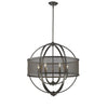 Colson 6 Light Chandelier (with shade) in Etruscan Bronze Ceiling Golden Lighting 