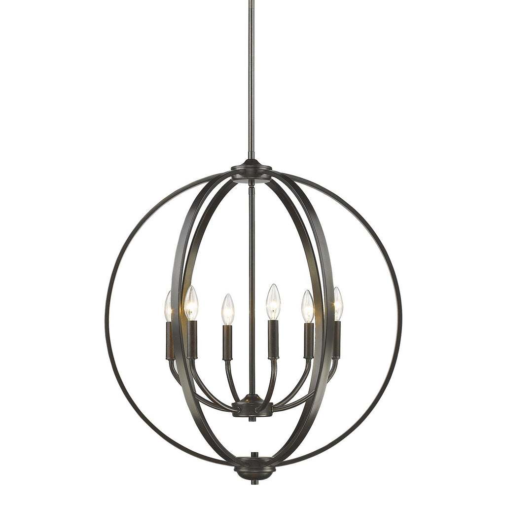 Colson 26"w Etruscan Bronze Orb Chandelier Ceiling Golden Lighting 