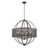 Colson 33"w Chandelier (with shade) in Etruscan Bronze Ceiling Golden Lighting 