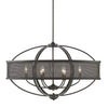 Colson EB Linear Pendant (with shade) in Etruscan Bronze Ceiling Golden Lighting 