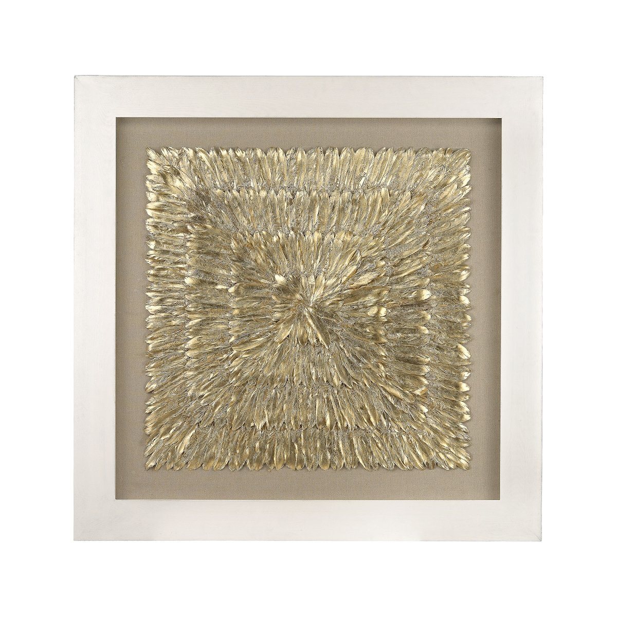 Gold Feather 55"w Spaturral Wall Art Wall Art Dimond Home 