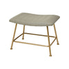 West Side Stool in Grey Faux Leather and Gold Seating ELK Home 