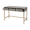 Sands Point 3-Drawer Desk in Grey and Gold Furniture ELK Home 