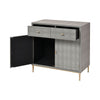 Sands Point 2-Door 2-Drawer Cabinet in Grey and Gold Furniture ELK Home 