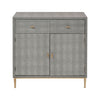 Sands Point 2-Door 2-Drawer Cabinet in Grey and Gold Furniture ELK Home 