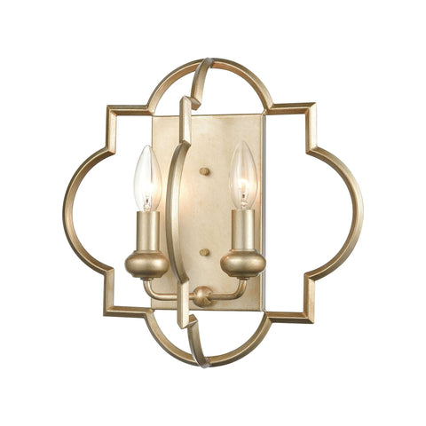 Chandette 2-Light Sconce in Aged Silver Wall Elk Lighting 