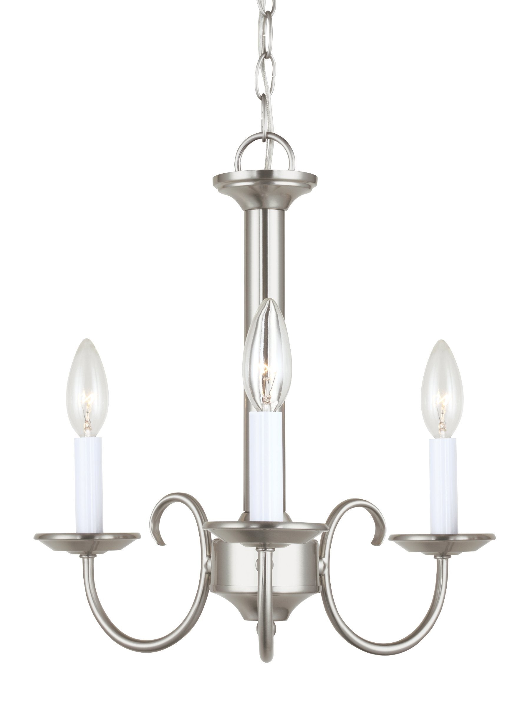 Holman Three Light Chandelier - Brushed Nickel Ceiling Sea Gull Lighting 