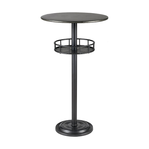 Parton Bar Table in Dark Pewter and Galvanized Steel Furniture ELK Home 