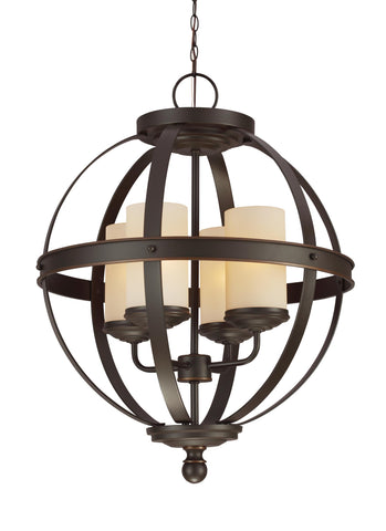 Sfera Four Light LED Chandelier - Autumn Bronze Ceiling Sea Gull Lighting 