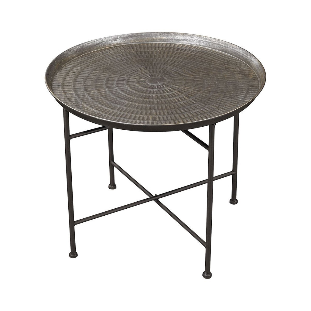 Sterling Embossed Pewter Accent Table 3200-009