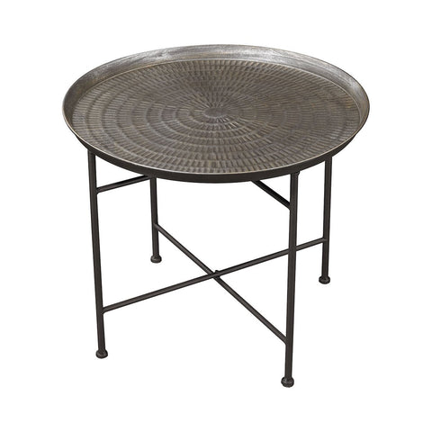 Sterling Embossed Pewter Accent Table 3200-009